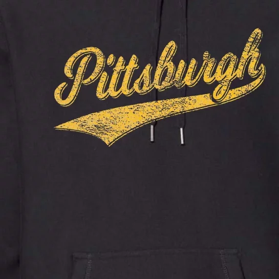 Pittsburgh Pennsylvania Varsity Script Sports Jersey Style Premium Hoodie