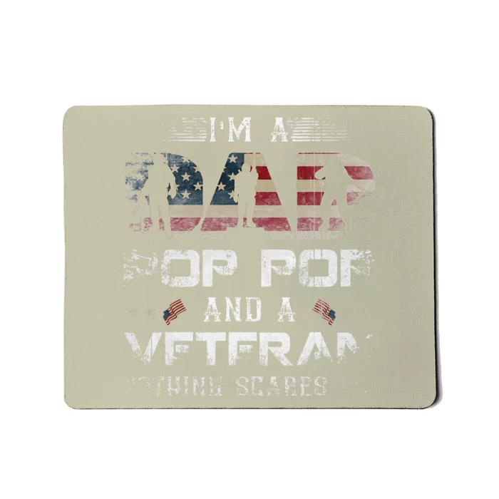 Pop Pop Veteran Fathers Day Gift From Daughter Wife For Dad Mousepad