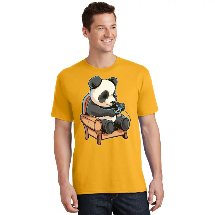 Panda Playing Videogames T-Shirt