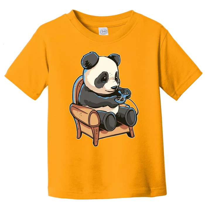 Panda Playing Videogames Toddler T-Shirt