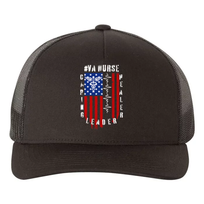 Patriotic Pride Va Nurses Tribute Yupoong Adult 5-Panel Trucker Hat