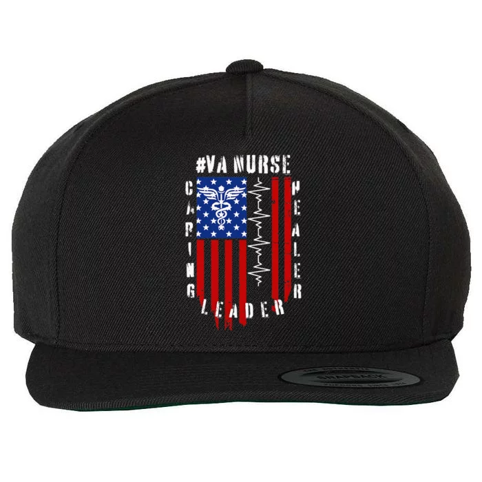 Patriotic Pride Va Nurses Tribute Wool Snapback Cap