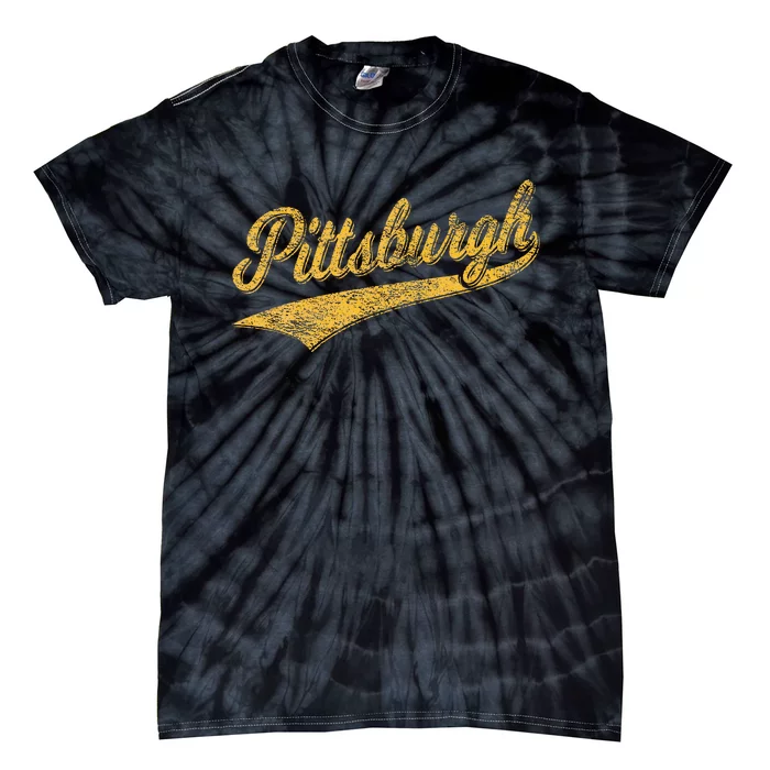 Pittsburgh Pennsylvania Varsity Script Jersey Tie-Dye T-Shirt