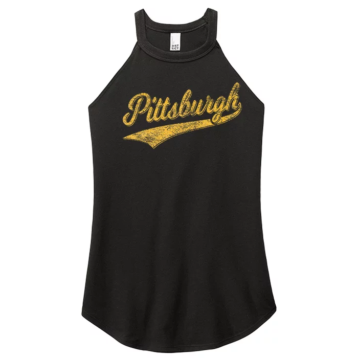 Pittsburgh Pennsylvania Varsity Script Jersey Women’s Perfect Tri Rocker Tank