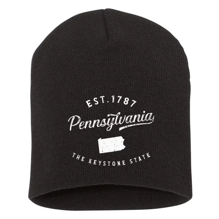 Pennsylvania Pride Visiting Pennsylvania Pennsylvania Short Acrylic Beanie