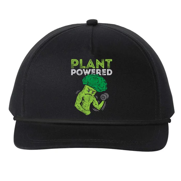 Plant Powered Vegan Broccoli Veggie Herbivore Fitness Gym Cute Gift Snapback Five-Panel Rope Hat