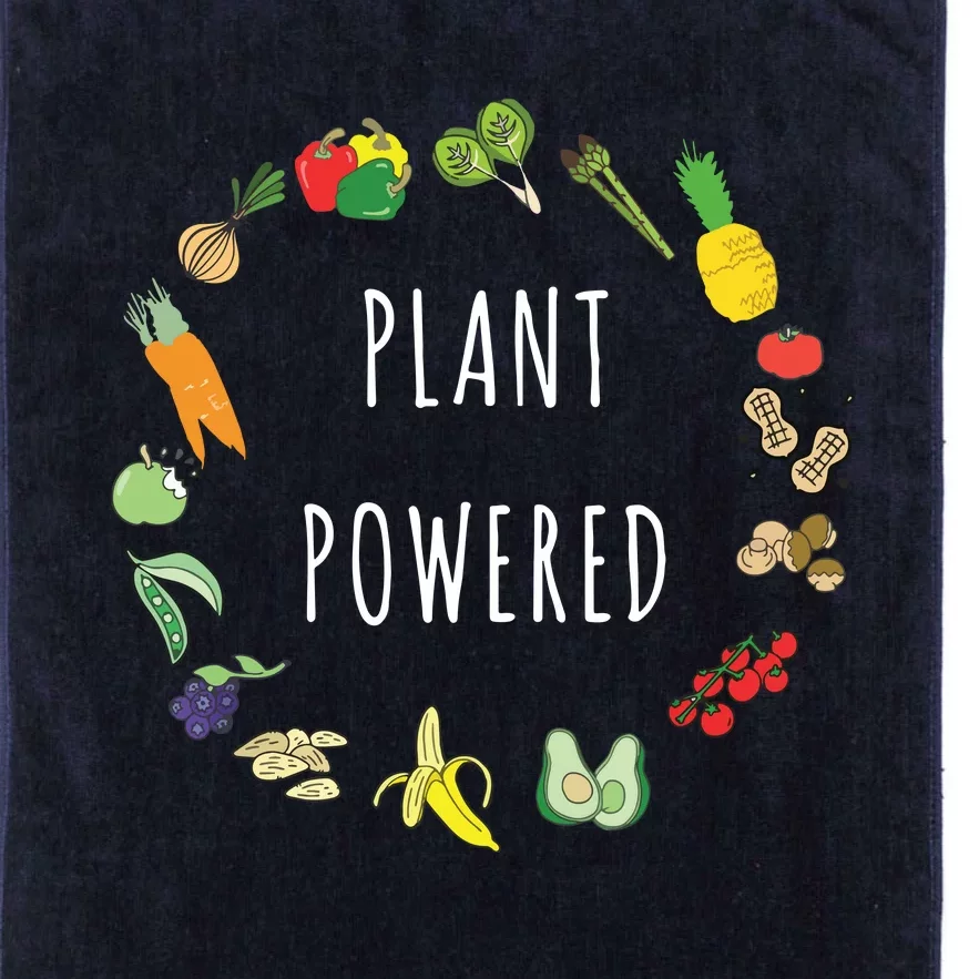 Plant Powered Vegan Plant Based Vegetarian Tee Platinum Collection Golf Towel