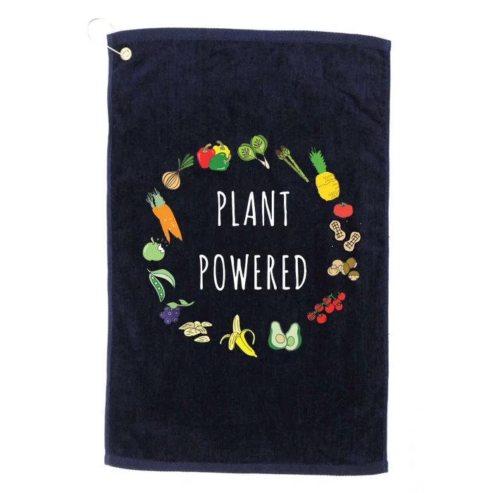 Plant Powered Vegan Plant Based Vegetarian Tee Platinum Collection Golf Towel