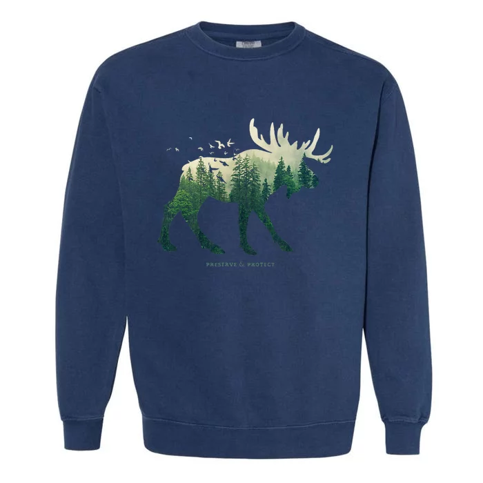 Preserve & Protect Vintage National Park Moose Garment-Dyed Sweatshirt