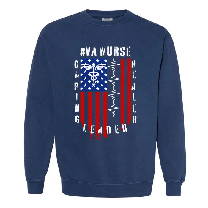 Patriotic Pride Va Nurses Tribute Garment-Dyed Sweatshirt