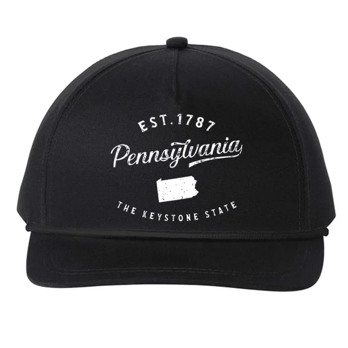 Pennsylvania Pride Visiting Pennsylvania State Snapback Five-Panel Rope Hat