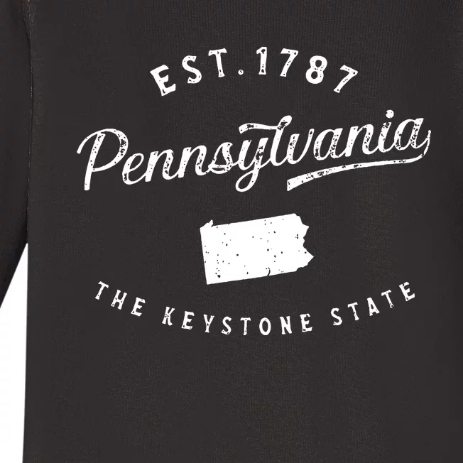 Pennsylvania Pride Visiting Pennsylvania State Baby Long Sleeve Bodysuit