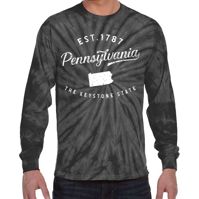 Pennsylvania Pride Visiting Pennsylvania State Tie-Dye Long Sleeve Shirt