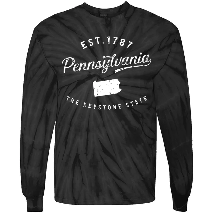 Pennsylvania Pride Visiting Pennsylvania State Tie-Dye Long Sleeve Shirt