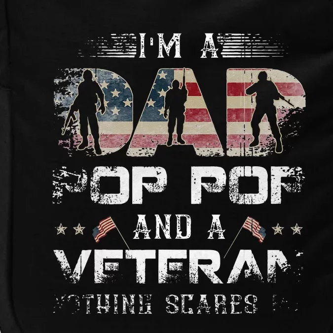 Pop Pop Veteran Fathers Day Gift From Daughter Wife For Dad Impact Tech Backpack