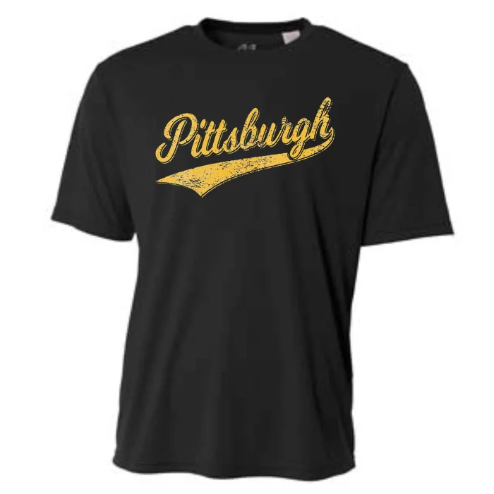 PITTSBURGH PENNSYLVANIA VARSITY SCRIPT SPORTS JERSEY Cooling Performance Crew T-Shirt