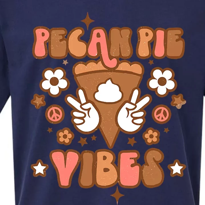 Pecan Pie Vibes Retro Thanksgiving Fall Sueded Cloud Jersey T-Shirt