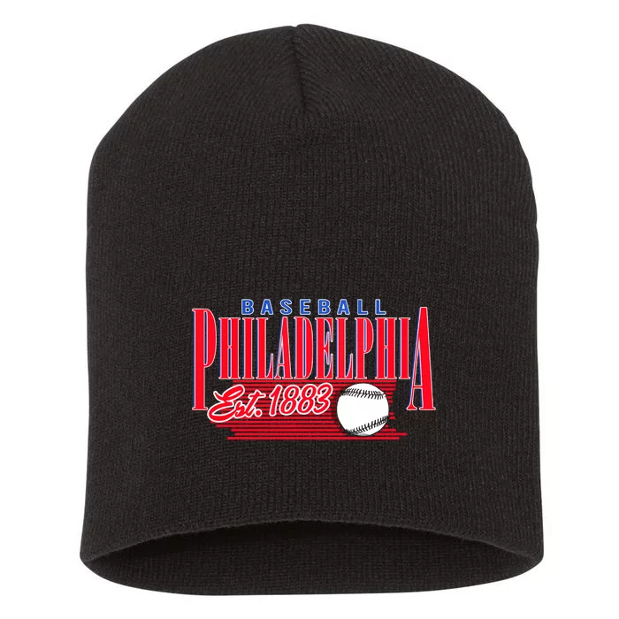 Philadelphia Phillie Vintage Style Short Acrylic Beanie