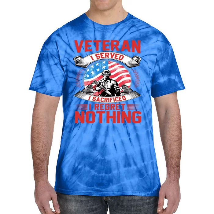 Proud Patriotic Veteran Military Great Gift Tie-Dye T-Shirt