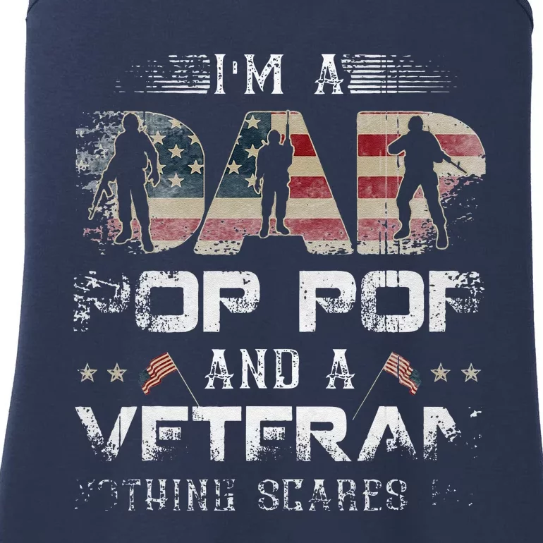 Pop Pop Veteran Fathers Day Gift From Daughter Wife For Dad Ladies Essential Tank