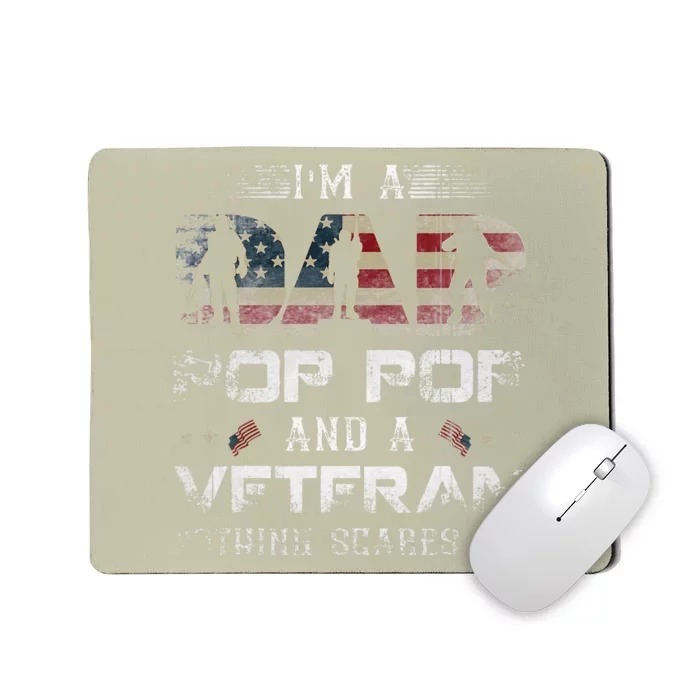 Pop Pop Veteran Fathers Day Gift From Daughter Wife For Dad Mousepad