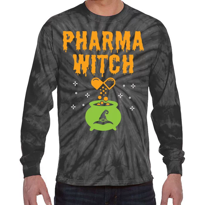 Pharmacisttech Pharma Witch Women Pharmacy Tech Pharma Witch Tie-Dye Long Sleeve Shirt