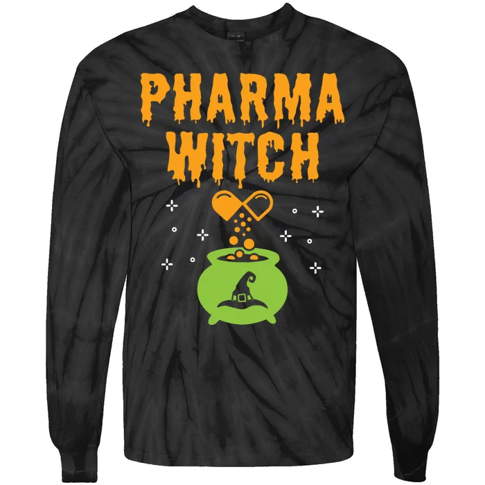 Pharmacisttech Pharma Witch Women Pharmacy Tech Pharma Witch Tie-Dye Long Sleeve Shirt