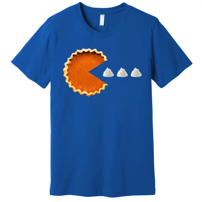 Pumpkin Pie Whipped Cream Video Game Thanksgiving Premium T-Shirt