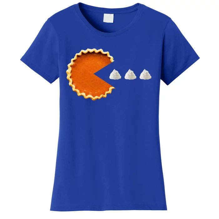 Pumpkin Pie Whipped Cream Video Game Thanksgiving Women's T-Shirt