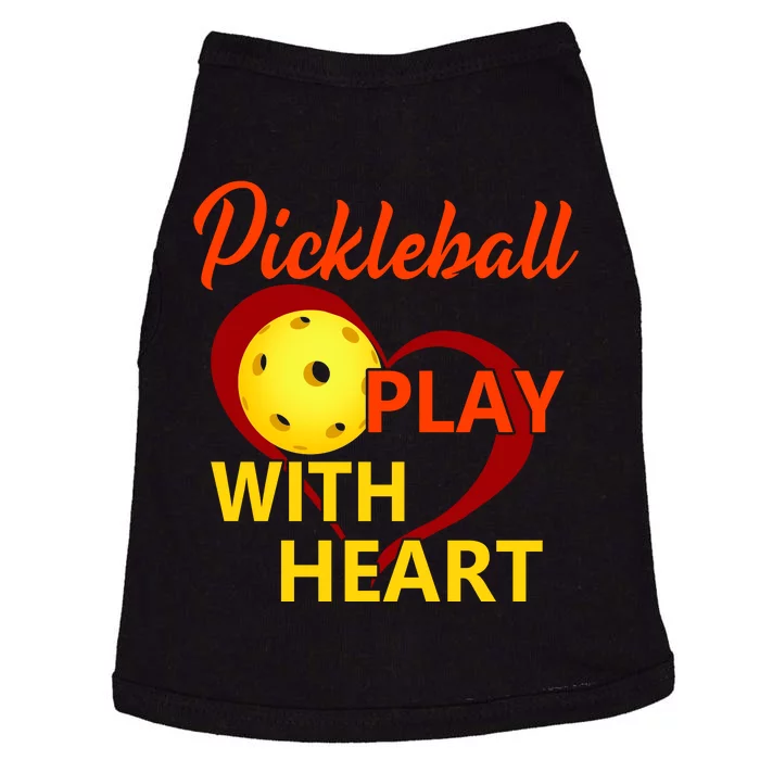 Pickleball Play With Heart SKY Doggie Tank