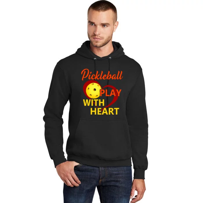 Pickleball Play With Heart SKY Tall Hoodie