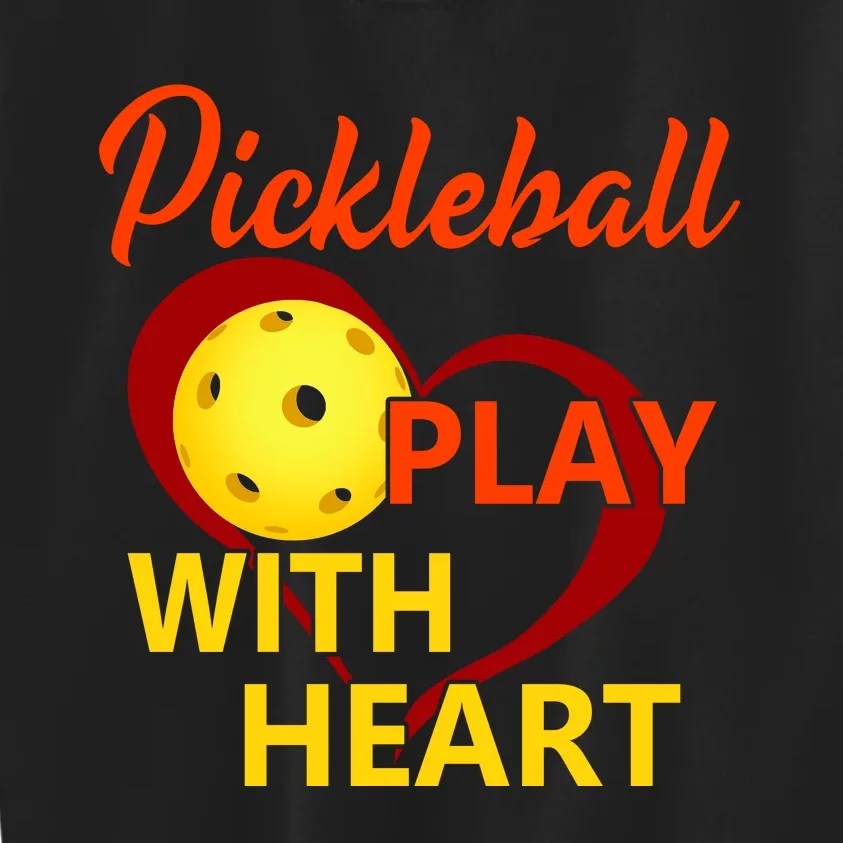 Pickleball Play With Heart SKY Kids Sweatshirt