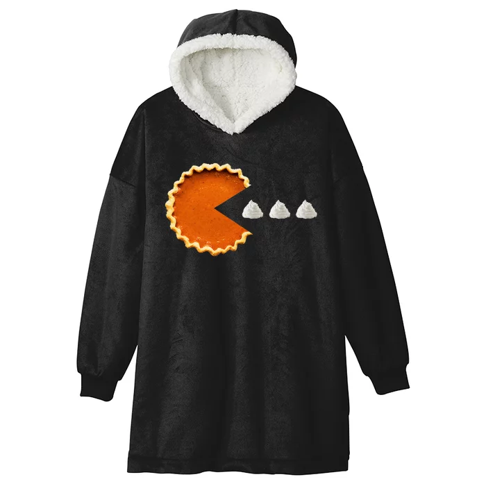 Pumpkin Pie Whipped Cream Video Game Thanksgiving Hooded Wearable Blanket