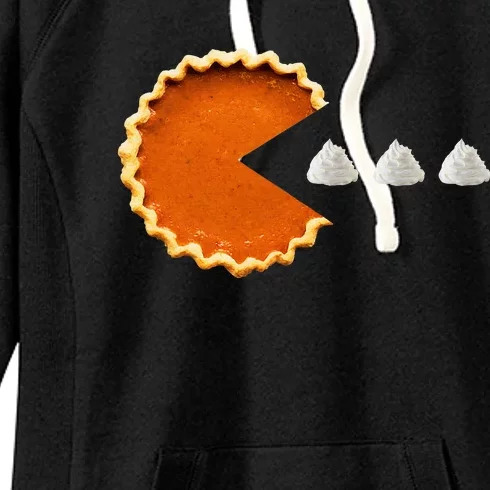 Pumpkin Pie Whipped Cream Video Game Thanksgiving Women's Fleece Hoodie