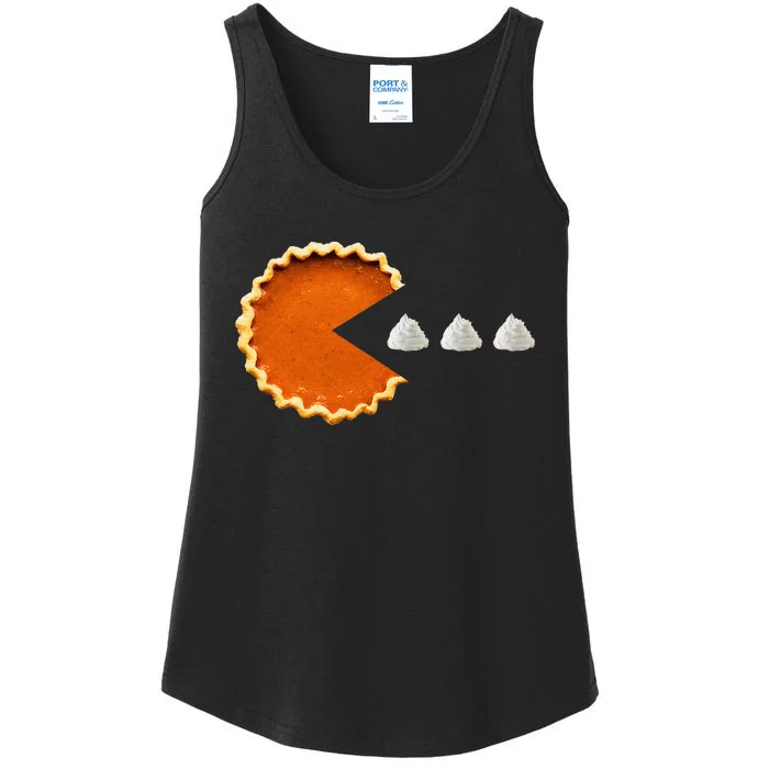 Pumpkin Pie Whipped Cream Video Game Thanksgiving Ladies Essential Tank