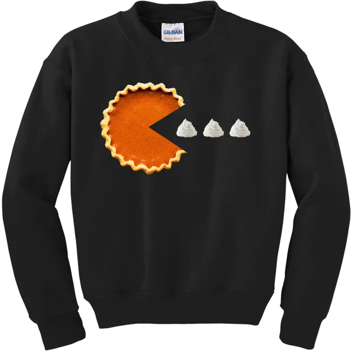 Pumpkin Pie Whipped Cream Video Game Thanksgiving Kids Sweatshirt