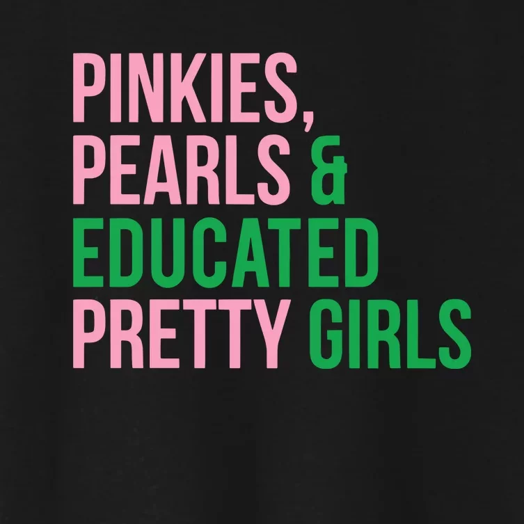 Pinkies Pearles & White House Pretty Women's Crop Top Tee