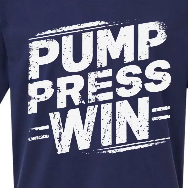 Pump Press Win Motivational Arm Wrestling Armwrestling Sueded Cloud Jersey T-Shirt