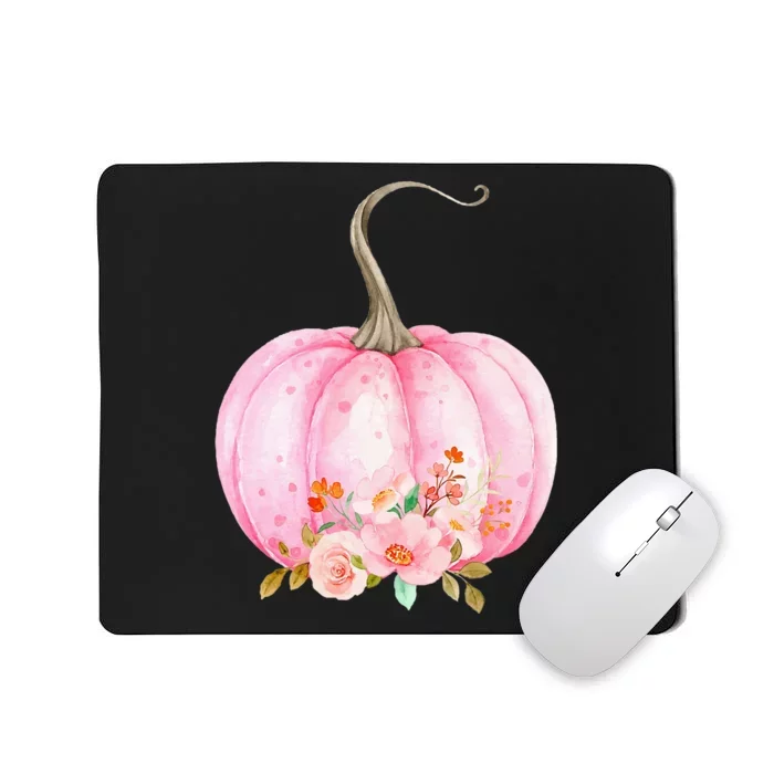 Pink Pumpkin Watercolor Pumpkin Sublimation Thanksgiving Mousepad