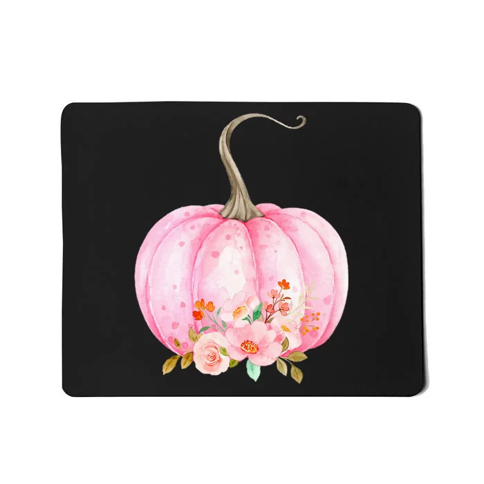 Pink Pumpkin Watercolor Pumpkin Sublimation Thanksgiving Mousepad