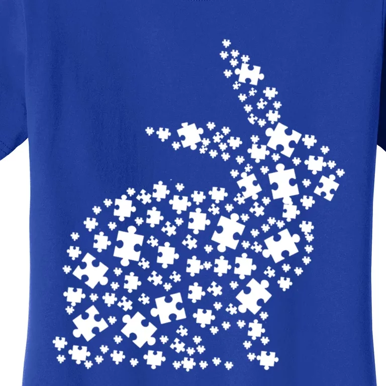 Puzzle Piece With Easter Eggs Autism Awareness Easter Funny Gift Women's T-Shirt