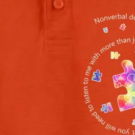 Puzzle Piece Wording Gift Autism Awareness Gift Dry Zone Grid Performance Polo