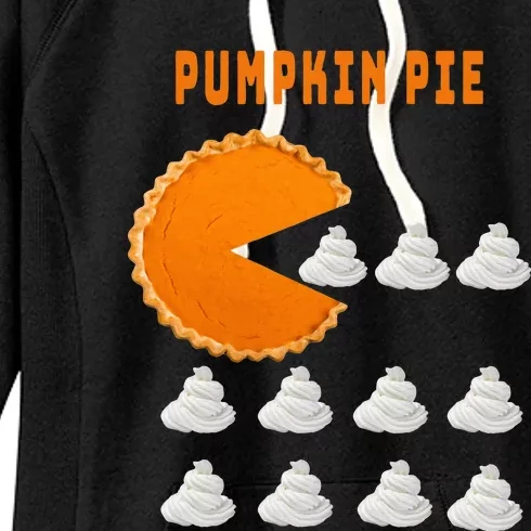 Pumpkin Pie Whipped Cream Thanksgiving Day Funny Women's Fleece Hoodie