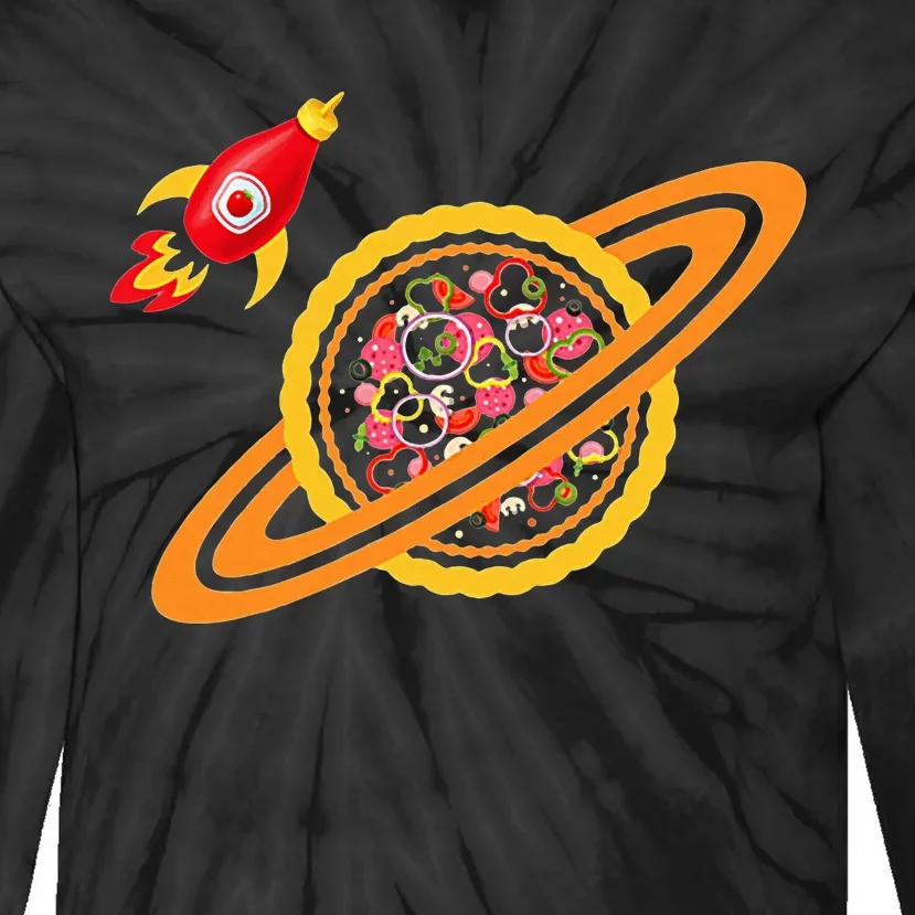 Pizza Planet With Rocket Tie-Dye Long Sleeve Shirt