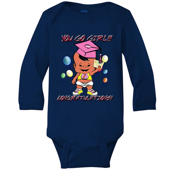 Pbteez Pbxz0119 Xclv You Go ! (Graduation) Gift Baby Long Sleeve Bodysuit