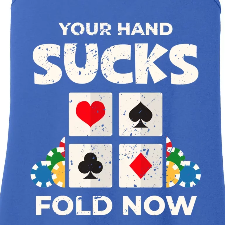 Poker Player Your Hand Sucks Funny Casino Dealer Gambler Gift Ladies Essential Tank