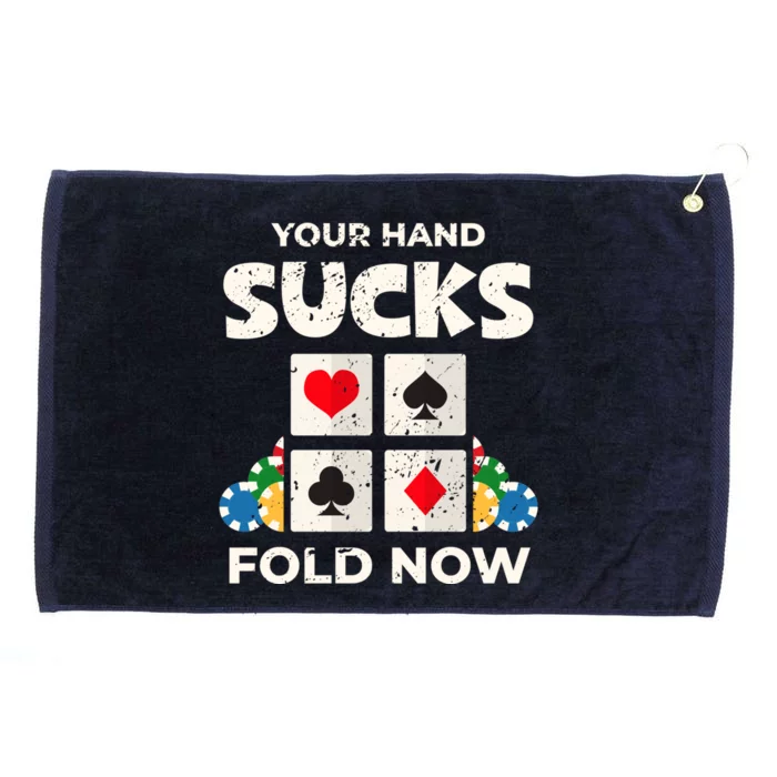 Poker Player Your Hand Sucks Funny Casino Dealer Gambler Gift Grommeted Golf Towel