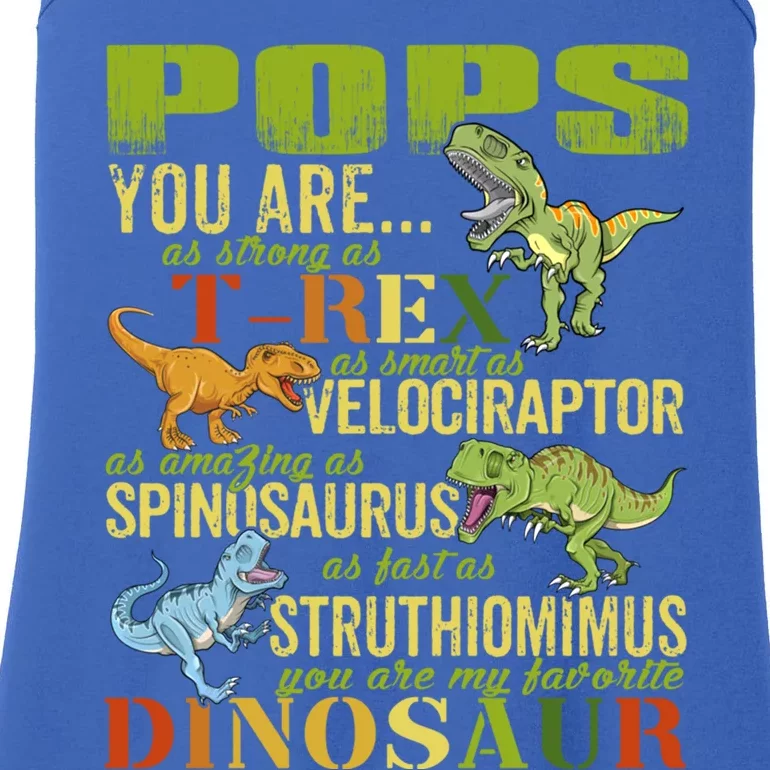 Popssaurus Pops You Are As Strong As T Rex Funny Dinosaur Gift Ladies Essential Tank