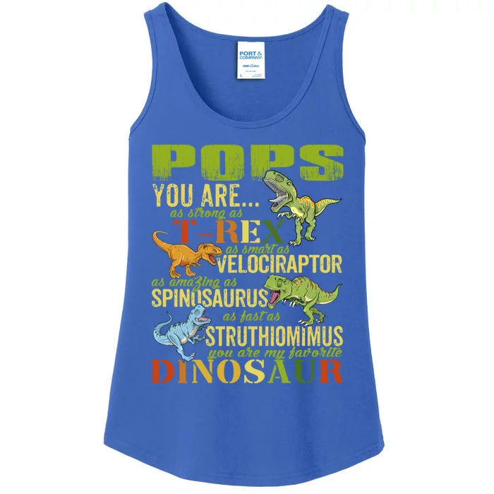 Popssaurus Pops You Are As Strong As T Rex Funny Dinosaur Gift Ladies Essential Tank