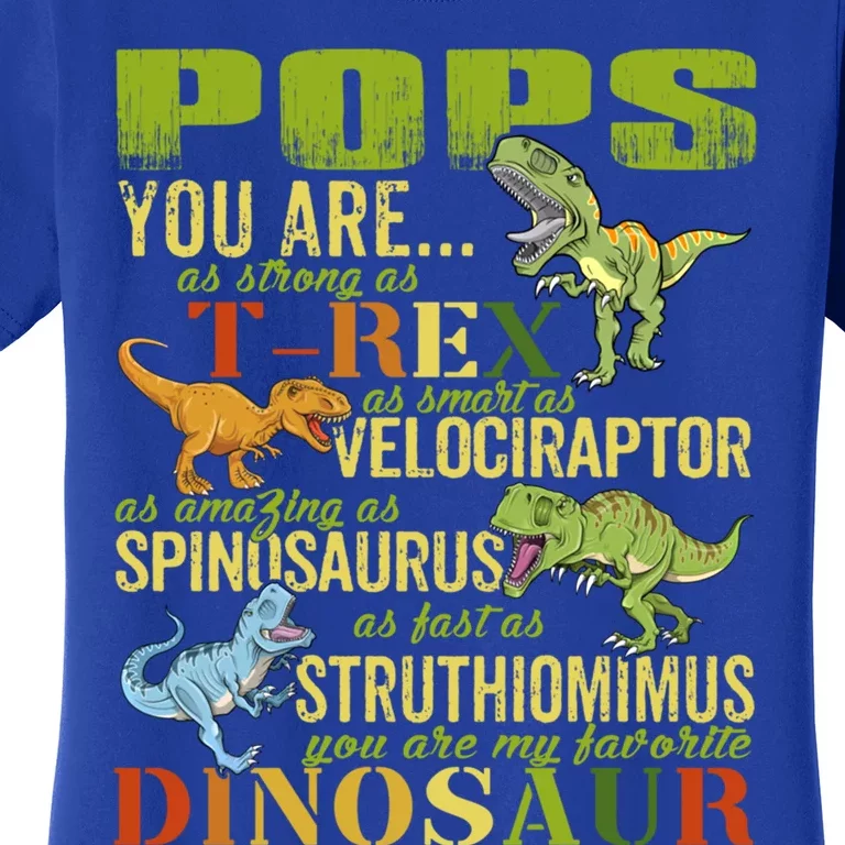 Popssaurus Pops You Are As Strong As T Rex Funny Dinosaur Gift Women's T-Shirt